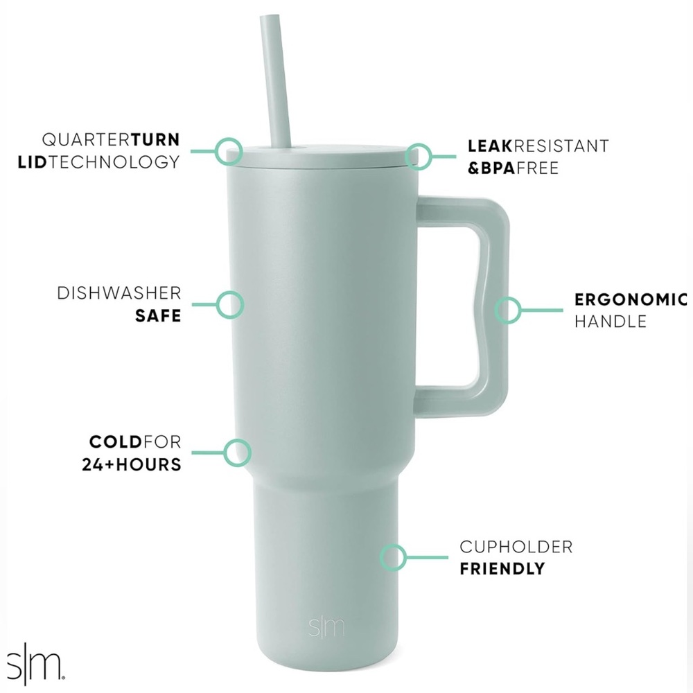 EUC 40 oz tumbler with handle